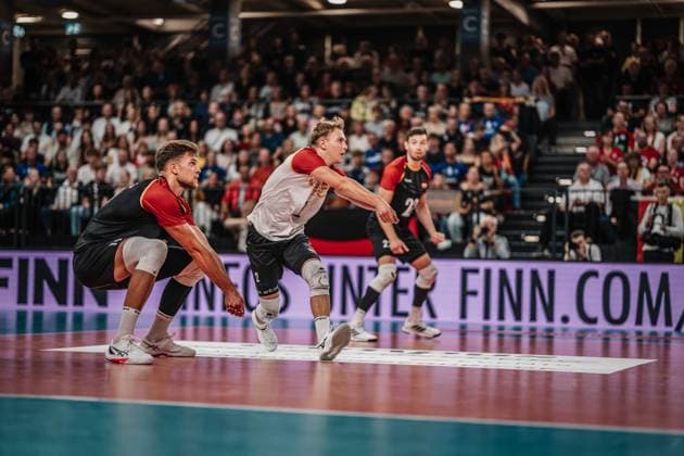 Volleyball mens international Germany vs Belgium 23 08 2025 Leonard Graven 2 Germany before acceptance