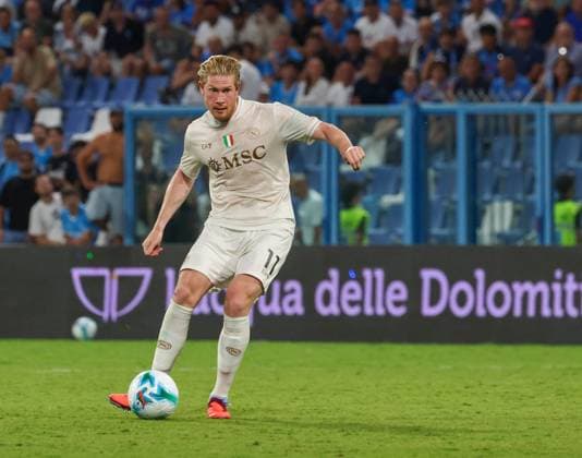 August 23, 2025, Reggio Emilia, Emilia Romagna, ITALIA: During the August 23, 2025, football match for the 2025 26 Italian Serie A championship in Reggio Emilia at the Stadio Mepei, Citto del Tricolore, between US Sassuolo and SSC Napoli..Pictured: Kevi De Bruyne of SSC Napoli Reggio Emilia ITALIA - ZUMAs236 20250823_aap_s236_066 Copyright: xFabioxSassox