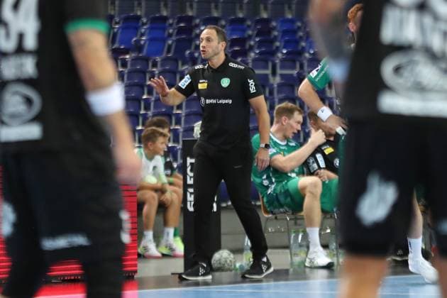 Handball test match SC DHfK Leipzig vs HC Banik Karvina, 23 08 25 Head Coach Raul Alonso SC DHfK Leipzig Handball, DAIKIN HBL, Season 2025 2026, Test match SC DHfK Leipzig vs HC Banik Karvina on 23 08 25 in the Quarterback Immobilien Arena Leipzig Copyright: xBEAUTIFULxSPORTS JanxKaeferx