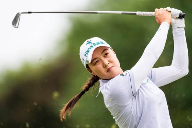 August 23, 2025, Mississauga, On, CANADA: Minjee Lee tees off on the third hole during the third round of the CPKC WomenöÄÃ s Open at the Mississauga Golf and Country Club in Mississauga, Ont., Saturday, Aug. 23, 2025. Minjee Lee  - ZUMAc35_ 20250823_zaf_c35_061 Copyright: xThomasxSkrljx