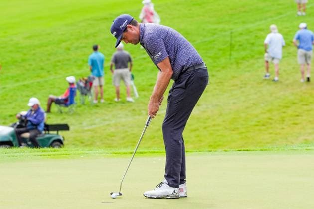 August 23, 2025, Atlanta, Georgia, USA: Keegan Bradley (USA) putts the 11th green during the third round of the 2025 TOUR Championship at East Lake Golf Club. Atlanta USA - ZUMAw109 20250823_fap_w109_030 Copyright: xDebbyxWongx