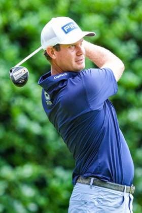 August 23, 2025, Atlanta, Georgia, USA: Harris English (USA) tees off the 12th hole during the third round of the 2025 TOUR Championship at East Lake Golf Club. Atlanta USA - ZUMAw109 20250823_fap_w109_040 Copyright: xDebbyxWongx