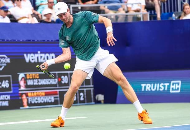August 23, 2025: Botic Van De Zandschulp was runner-up at the Winston Salem Open. Winston-Salem Open Finals (Marton Fucsovics and Botic Van De Zandschulp) , ATP, Tennis Herren Tour, Wake Forest Tennis Complex, Winston Salem, North Carolina. . CSM Winston Salem United States of America - ZUMAc04_ 20250823_zma_c04_245 Copyright: xDavidxBeachx