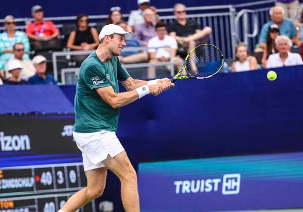 August 23, 2025: Botic Van De Zandschulp was runner-up at the Winston Salem Open. Winston-Salem Open Finals (Marton Fucsovics and Botic Van De Zandschulp) , ATP, Tennis Herren Tour, Wake Forest Tennis Complex, Winston Salem, North Carolina. . CSM Winston Salem United States of America - ZUMAc04_ 20250823_zma_c04_255 Copyright: xDavidxBeachx