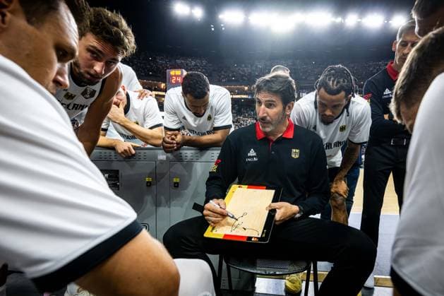 Basketball Cologne 23 08 2025 Test match Friendly match DBB International match Men Men Germany GER Spain ESP Alex Mumbru Germany, national coach