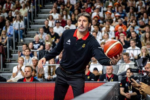 Basketball Cologne 23 08 2025 Test match Friendly match DBB International match Men Men Germany GER Spain ESP Alex Mumbru Germany, national coach