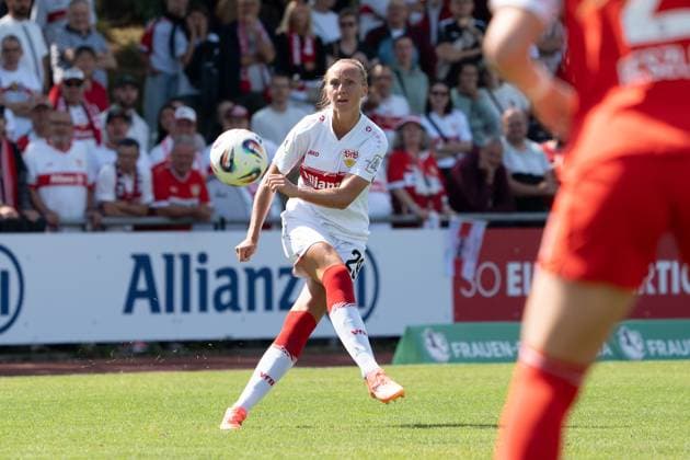 Meike Meßmer VFB Stuttgart Women, 29 looking for the finish, GER, VfB Stuttgart Women vs FC Bayern Muenchen Women II, Football, 2 Womens Bundesliga, 1 Matchday, 2025 2026 Season, 24 08 2025, GER, VfB Stuttgart Women vs FC Bayern Muenchen Women II, Football, 2 Womens Bundesliga, 1 Matchday, 2025 2026 Season, 24 08 2025, Stuttgart Copyright: xEibner-Pressefoto EdwardxCheungx EP_ECG