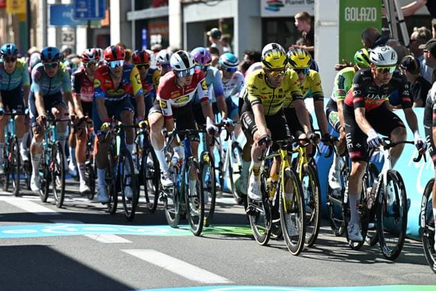 Belgian Tim Wellens of UAE Team Emirates (R) pictured in action during the fifth and last stage of the Renewi Tour multi-stage cycling race, 185km from and to Leuven on Sunday 24 August 2025. The five-day race takes place in Belgium and the Netherlands. DAVIDxPINTENS  x132178109x