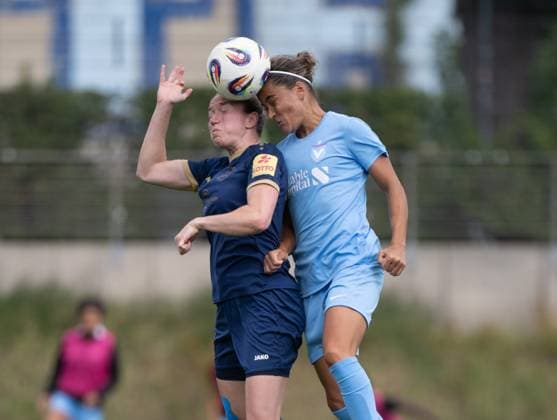 Soccer, Women, Season 2024 2025, 2 Women Bundesliga 1 Matchday , FC Viktoria 1889 Berlin SG Andernach, v l Vanessa Zilligen SGA , Aylin Yaren FC Viktoria 1889 Berlin , 24 08 2025, Copyright: xMatthiasxKochx