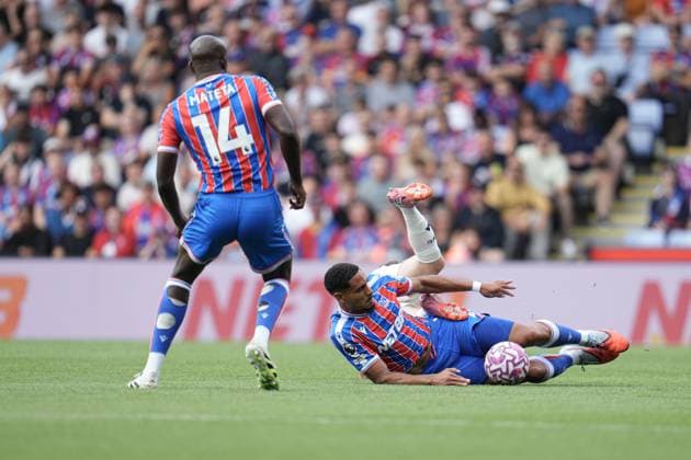 Premier League Crystal Palace v Nottingham Forest Maxence Lacroix of Crystal Palace wins ball during the Premier League match Crystal Palace vs Nottingham Forest at Selhurst Park, London, United Kingdom, 24th August 2025 (Photo by Harvey Murphy News Images) Copyright: xHarveyxMurphy NewsxImagesx