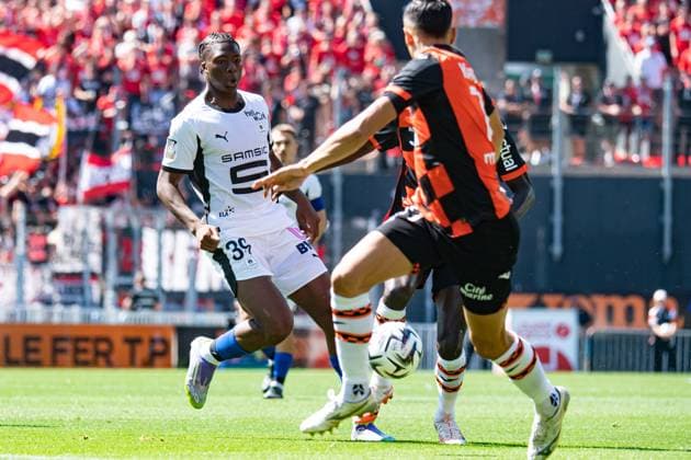 FOOTBALL : FC Lorient vs Stade Rennais - Ligue 1 - JournÃ e 2 - 24 08 2025 Mohamed Kader Meite (Stade Rennais) LorientFrance  Copyright: xBaptistexAutissierx