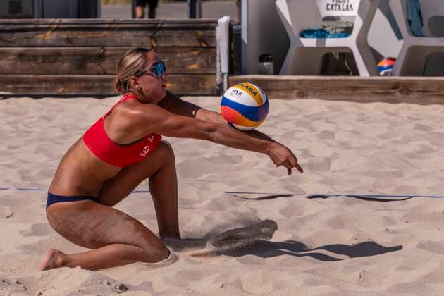 August 24, 2025, Madrid, Madrid, Spain: MARTA CARRO during the women s Beach volleyball, Beachvolleyball match between ISRAEL and SPAIN in the Ã¢â‚¬oeEuropean Under-20 ChampionshipÃ¢â‚¬Â in Madrid, Spain. (08.24.25) Madrid Spain - ZUMAc312 20250824_zsp_c312_104 Copyright: xOscarxManuelxSanchezx