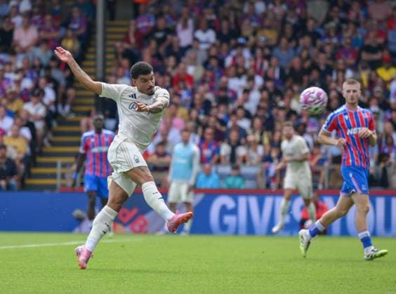 Crystal Palace v Nottingham Forest Premier League Morgan Gibbs-White of Nottingham Forest shoots at goal during the Premier League match at Selhurst Park, London UK Newspapers OUT Copyright: xMalcolmxFellx FIL-22139-0024
