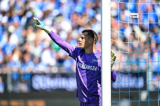 Tjark Ernst Hertha BSC, 01 gesticulates, GER, SV Darmstadt 98 vs Hertha BSC, Football, 2 Bundesliga, Matchday 3, Season 2025 2026, 24 08 2025 DFL regulations prohibit any use of photographs as image sequences and or quasi video GER, SV Darmstadt 98 vs Hertha BSC, Football, 2 Bundesliga, Matchday 3, Season 2025 2026, 24 08 2025 Darmstadt Copyright: xEibner-Pressefoto FlorianxWiegandx EP_FWD