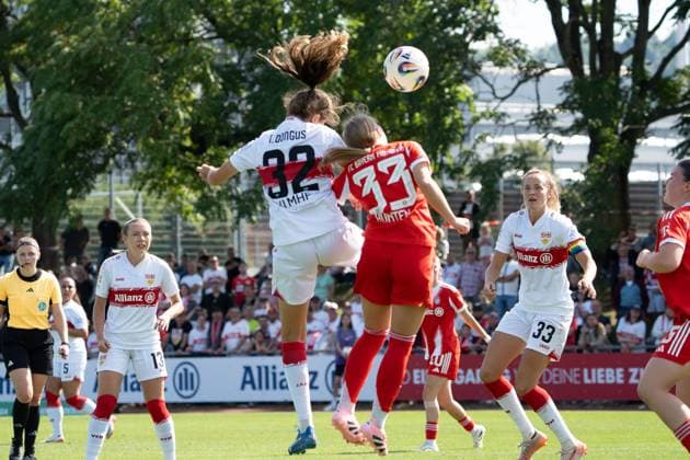 Tamar Dongus VFB Stuttgart Women, 32 wins the header duel, GER, VfB Stuttgart Women vs FC Bayern Muenchen Women II, Football, 2 Womens Bundesliga, 1 Matchday, 2025 2026 Season, 24 08 2025, GER, VfB Stuttgart Women vs FC Bayern Muenchen Women II, Football, 2 Womens Bundesliga, 1 Matchday, 2025 2026 Season, 24 08 2025, Stuttgart Copyright: xEibner-Pressefoto EdwardxCheungx EP_ECG