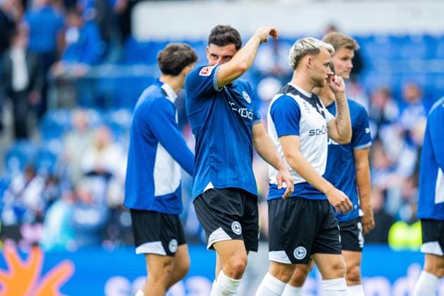 24 08 2025 Soccer, 2025 2026, 2 Bundesliga, 3 Matchday, DSC Arminia Bielefeld SG Dynamo Dresden Stefano Russo Bielefeld DFL REGULATIONS PROHIBIT ANY USE OF PHOTOGRAPHS AS IMAGE SEQUENCES AND OR QUASI VIDEO
