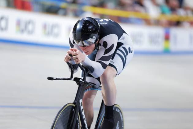 2025 UCI Junior Track World Championships Picture by Alex Whitehead SWpix.com - 24 08 2025 - Cycling - 2025 UCI Junior Track World Championships - Omnisport, Apeldoorn, Netherlands - Men Kilo Time Trial Final - Alex Schuler (New Zealand) Omnisport Apeldoorn Netherlands Copyright: x xSWpix.comx(t axPhotographyxHubxLtd)xAlexxWhitehead SWpix.comx SWP-3065-0037