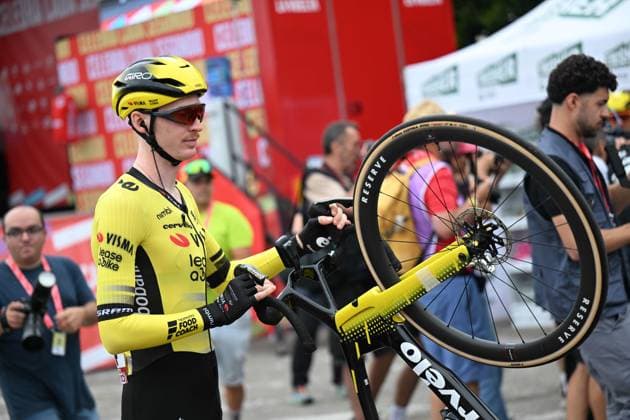 24-08-2025 Vuelta A Espana; Tappa 02 Alba - Limone Piemonte; 2025, Visma - Lease A Bike; Jorgenson, Matteo; Alba; 