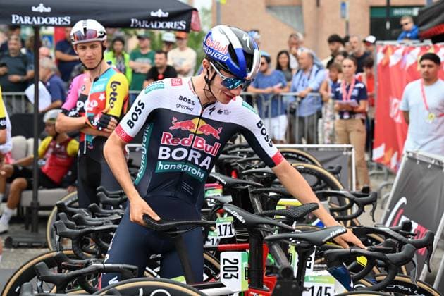24-08-2025 Vuelta A Espana; Tappa 02 Alba - Limone Piemonte; 2025, Red Bull - Bora Hansgrohe; Pellizzari, Giulio; Alba; 