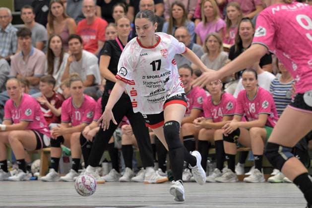 Michelle Schaefer TG Nuertingen, 17 TG Nuertingen vs TusSies Metzingen, Handball, DHB Pokal, 1 round, season 2025 2026, 24 08 2025 TG Nuertingen vs TusSies Metzingen, Handball, DHB Pokal, 1 round, season 2025 2026, 24 08 2025 Nuertingen Copyright: xEibner-Pressefoto TobiasxBaurx EP_TBR