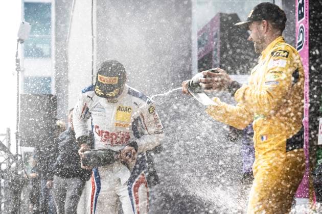 DTM, 11. + 12. Rennen Sachsenring 2025 - 25 McLaren 720S GT3 Evo, Dörr Motorsport: Ben Dörr; 48 Mercedes-AMG GT3, Mercedes-AMG Team MANN-Filter: Jules Gounon Oberlungwitz Sachsenring Sachsen Deutschland Copyright: xGruppexCxPhotographyx