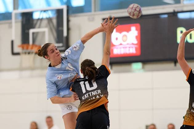 Jump shot Denise Mol TSV Bayer 04 Leverkusen, 19 GER, VfL Waiblingen TSV Bayer 04 Leverkusen, handball, DHB Pokal, 1 round, women, 2025, 24 08 2025 GER, VfL Waiblingen TSV Bayer 04 Leverkusen, handball, DHB Pokal, 1 round, women, 2025, 24 08 2025 Waiblingen Copyright: xEibner-Pressefoto GeraldxOelze-dexStoppanyx EP-ODS