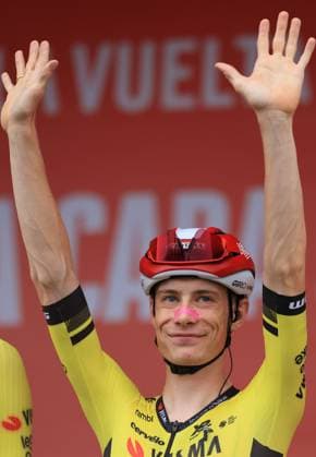 La Vuelta 25 - UCI Pro Tour Cycling Race Pierre Teyssot MAXPPP ; La Vuelta 25 - UCI Pro Tour Cycling Race. Alba, Italy on August 24, 2025. 80th edition of the Spanish Cycling Tour, Stage 2 from Alba to Limone Piemonte 159.6 km in Italy. Jonas Vingegaard (DEN) Pierre Teyssot Maxppp Alba Piedmont Italy  Copyright: xMAXPPPxPierrexTeyssotx TEP65825 TEP65825