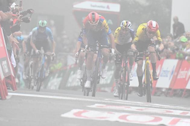 24-08-2025 Vuelta A Espana; Tappa 02 Alba - Limone Piemonte; 2025, Visma - Lease A Bike; 2025, Lidl - Trek; Vingegaard, Jonas; Ciccone, Giulio; Limone Piemonte; 
