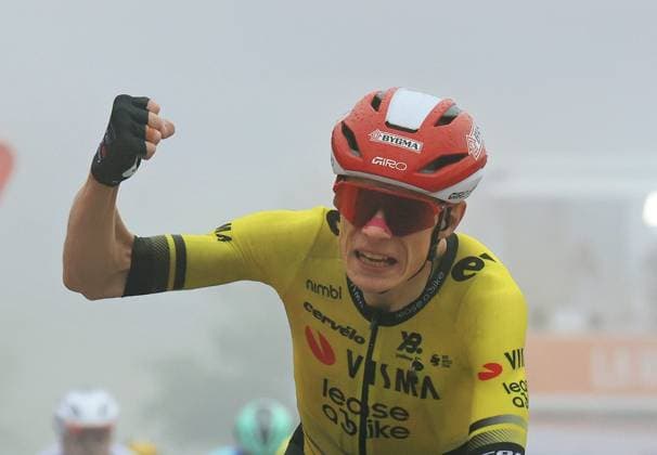 La Vuelta 25 - UCI Pro Tour Cycling Race Pierre Teyssot MAXPPP ; La Vuelta 25 - UCI Pro Tour Cycling Race. Limone Piemonte, Italy on August 24, 2025. 80th edition of the Spanish Cycling Tour, Stage 2 from Alba to Limone Piemonte 159.6 km in Italy. Jonas Vingegaard Jumbo-Lease a bike wins the stage and takes the Red Leader Jersey. Jonas Vingegaard (DEN) Pierre Teyssot Maxppp Limone Piemonte Piedmont Italy  Copyright: xMAXPPPxPierrexTeyssotx TEP66270R TEP66270R