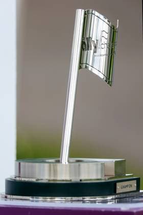 The Ally Challenge GRAND BLANC,MICHIGAN-AUGUST 24: The Ally Challenge Champion Trophy is displayed at the 1st tee during the final round of The Ally Challenge presented by McLaren at Warwick Hills Golf & Country Club, Grand Blanc, MI, USA Sunday, August 24, 2025. Grand Blanc Michigan United States  Copyright: xAmyxLemusx originalFilename:lemus-theallyc250824_npub0.jpg