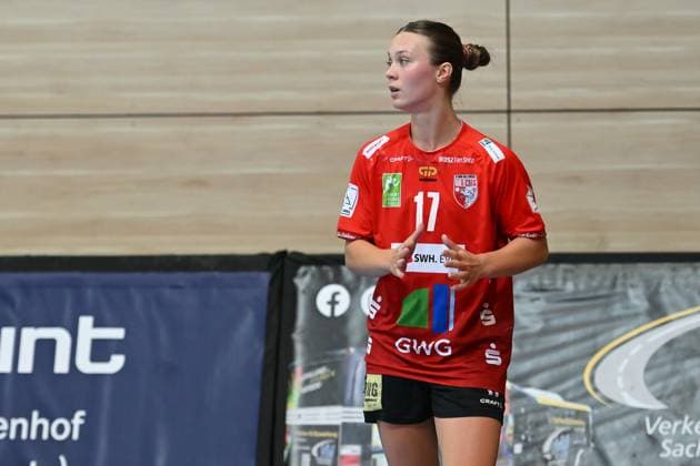 Emma Hertha SV Union Halle Neustadt, 17 SV Union Halle Neustadt vs HC Leipzig, handball, DHB Cup, women, 1 round, season 2025 2026, 24 08 2025, SV Union Halle Neustadt vs HC Leipzig, handball, DHB Cup, women, 1 round, season 2025 2026, 24 08 2025 Halle Saale Copyright: xEibner-Pressefoto RalphxKunzex EP_RKE