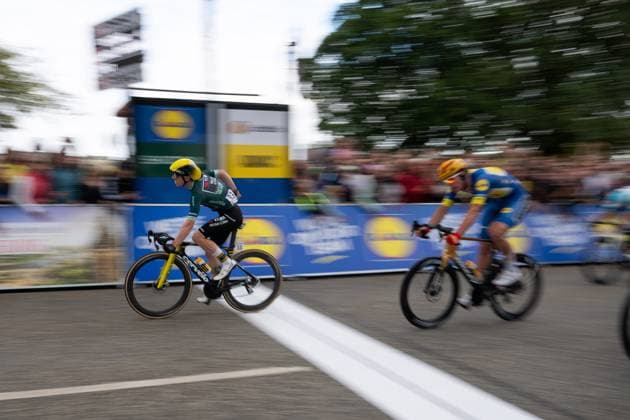 Cycling, Lidl Deutschland Tour, Stage 4, 24 08 2025 Matthew Brennan GBR, Team Visma Lease A Bike Magdeburg Germany Copyright: xCarlaxNagelx
