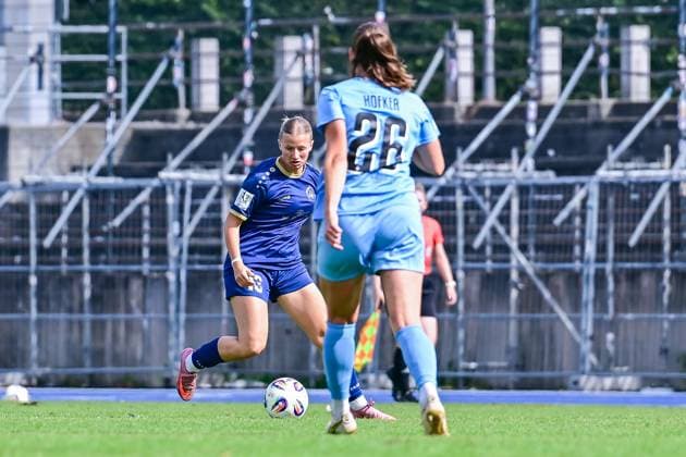 24 08 2025, Football, 2 Womens Bundesliga, 2025 2026, 1 Matchday, FC Viktoria Berlin 1889 Berlin SG 99 Andernach Nina Hainke 13 Andernach made her debut in the 2 Womens Bundesliga as a substitute