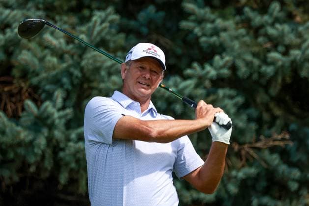 The Ally Challenge GRAND BLANC,MICHIGAN-AUGUST 24: Retief Goosen of South Africa follows his shot from the 2nd tee during the final round of The Ally Challenge presented by McLaren at Warwick Hills Golf & Country Club, Grand Blanc, MI, USA Sunday, August 24, 2025. Grand Blanc Michigan United States  Copyright: xAmyxLemusx originalFilename:lemus-theallyc250824_npNHX.jpg