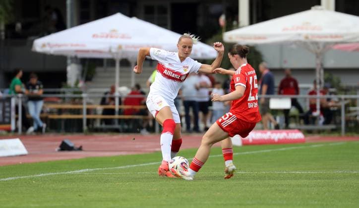 24 08 25 Women VfB Stuttgart FC Bayern Munich II Germany, Stuttgart, 24 08 2025, Soccer, Women, 2 Bundesliga, VfB Stuttgart FC Bayern Munich II 3 0 Meike Meßmer VfB Stuttgart