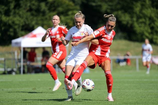 24 08 25 Women VfB Stuttgart FC Bayern Munich II Germany, Stuttgart, 24 08 2025, Soccer, Women, 2 Bundesliga, VfB Stuttgart FC Bayern Munich II 3 0 Leonie Kopp VfB Stuttgart