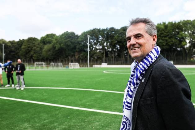 Sport, Football, 3 Liga Season 2025 2026 Opening of the artificial turf at MSV Duisburg Women 23 08 2025, Training ground MSV Women Christian Stiefelhagen Board of Directors MSV Duisburg Duisburg Training ground MSV Women North Rhine-Westphalia Germany
