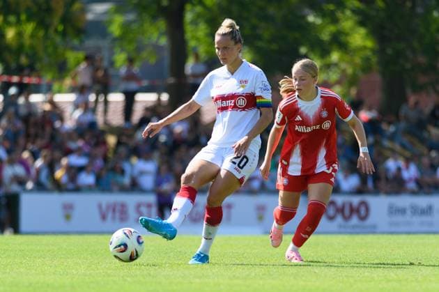 Stuttgart, Germany, August 24th, 2025: Jana Beuschlein (20 VfB Stuttgart) during the 2. Frauen-Bundesliga match between VfB Stuttgart and FC Bayern Munich II at PSV Stadion, Stuttgart, Germany. (Sven Beyrich SPP) Copyright: xSvenxBeyrich SPPx spp-en-SvBe-SvBe-20250824-D4S_7877