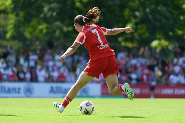 Stuttgart, Germany, August 24th, 2025: Elira Tarakaj (7 FC Bayern Munich II) during the 2. Frauen-Bundesliga match between VfB Stuttgart and FC Bayern Munich II at PSV Stadion, Stuttgart, Germany. (Sven Beyrich SPP) Copyright: xSvenxBeyrich SPPx spp-en-SvBe-SvBe-20250824-D4S_7894