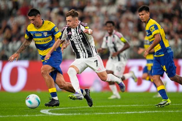 JuventusÕs Francisco Concei‹o during the Serie A soccer match between Juventus Fc and Parma at the Juventus Stadium in Turin, north west Italy - August 24, 2025. - Soccer  Copyright: xFabioxFerrari LaPressex