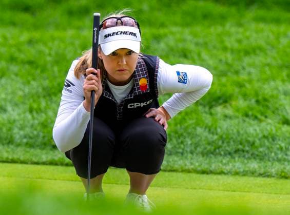 August 24, 2025, Mississauga, On, CANADA: Brooke Henderson of Canada lines up her putt on the 3rd hole in the final round of the Canadian Women s Open at Mississauga Golf and Country Club in Mississauga, Ontario on Sunday August 24, 2025. Canada News - August 24, 2025  - ZUMAc35_ 20250824_zaf_c35_148 Copyright: xFrankxGunnx