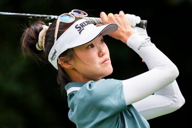 August 24, 2025, Mississauga, On, CANADA: Grace Kim of Australia drives the fifth hole during the fourth round of the CPKC WomenöÄÃ s Open at the Mississauga Golf and Country Club in Mississauga, Ont., Sunday, Aug. 24, 2025. Grace Kim  - ZUMAc35_ 20250824_zaf_c35_158 Copyright: xThomasxSkrljx