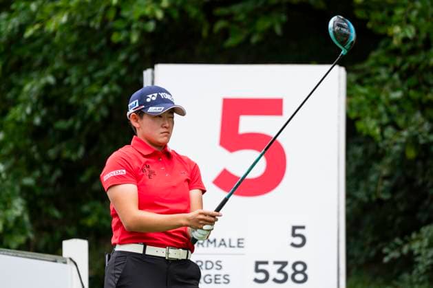 August 24, 2025, Mississauga, On, CANADA: Akie Iwai of Japan prepares to tee off on the fifth hole during the fourth round of the CPKC WomenöÄÃ s Open at the Mississauga Golf and Country Club in Mississauga, Ont., Sunday, Aug. 24, 2025. Akie Iwai  - ZUMAc35_ 20250824_zaf_c35_165 Copyright: xThomasxSkrljx