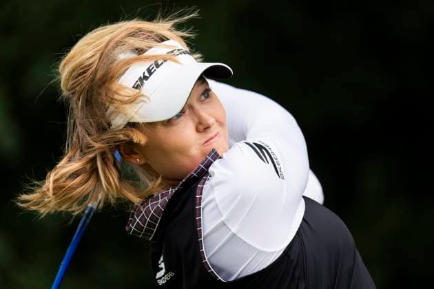 August 24, 2025, Mississauga, On, CANADA: CanadaöÄÃ s Brooke Henderson tees off on the fifth hole during the fourth round of the CPKC WomenöÄÃ s Open at the Mississauga Golf and Country Club in Mississauga, Ont., Sunday, Aug. 24, 2025. Brooke Henderson  - ZUMAc35_ 20250824_zaf_c35_174 Copyright: xThomasxSkrljx