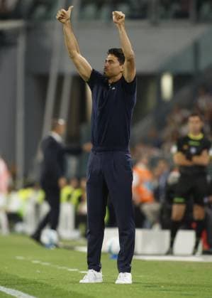 CALCIO - Serie A - Juventus FC vs Parma Calcio Carlos Cuesta manager of Parma Calcio 1913 during the Italian Serie A 2025 26 season, football match between Juventus FC and Parma Calcio 1913 on 24 August 2025 at Allianz Stadium in Turin, Italy. Photo Nderim Kaceli Turin Italy  Copyright: xIPAxSport ABACAx