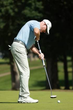 The Ally Challenge GRAND BLANC,MICHIGAN-AUGUST 24: Steve Flesch of the United States plays his putt on the second green during the final round of The Ally Challenge presented by McLaren at Warwick Hills Golf & Country Club, Grand Blanc, MI, USA Sunday, August 24, 2025. Grand Blanc Michigan United States  Copyright: xJorgexLemusx originalFilename:lemus-theallyc250824_np18e.jpg