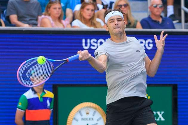 August 24, 2025, Flushing Meadows, New York, USA: Taylor Fritz (in photo) during a match against Emilio Nava on Day 1 of the 2025 US Open at USTA Billie Jean King National Tennis Center on Sunday August 24, 2025 in the Flushing neighborhood of the Queens borough of New York City. JAVIER ROJAS PI Flushing Meadows USA - ZUMAp124 20250824_zaa_p124_043 Copyright: xJavierxRojasx