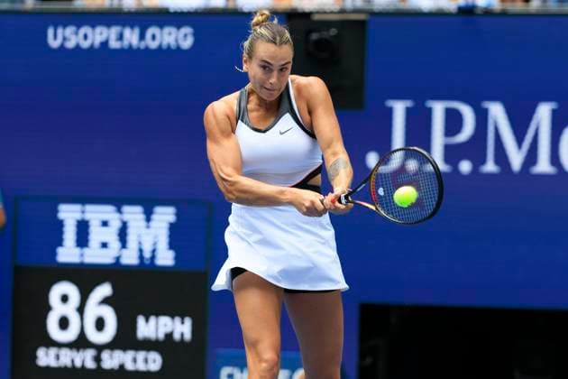 August 24, 2025, Flushing Meadows, New York, USA: Aryna Sabalenka (in photo) during a match against Rebeka Masarova on Day 1 of the 2025 US Open at USTA Billie Jean King National Tennis Center on Sunday August 24, 2025 in the Flushing neighborhood of the Queens borough of New York City. JAVIER ROJAS PI Flushing Meadows USA - ZUMAp124 20250824_zaa_p124_054 Copyright: xJavierxRojasx