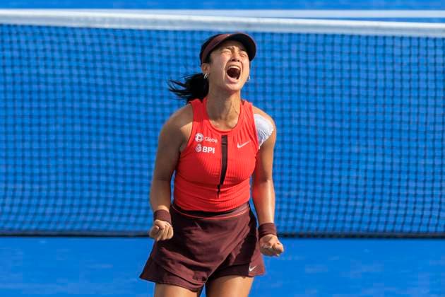 August 24, 2025, Flushing Meadows, New York, USA: Alexandra Eala (in photo) reacts after winning her match against Clara Tauson on Day 1 of the 2025 US Open at USTA Billie Jean King National Tennis Center on Sunday August 24, 2025 in the Flushing neighborhood of the Queens borough of New York City. JAVIER ROJAS PI Flushing Meadows USA - ZUMAp124 20250824_zaa_p124_073 Copyright: xJavierxRojasx