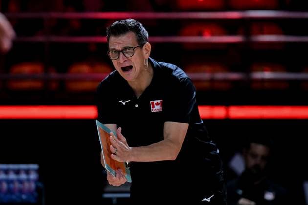 Canada v Spain - FIVB Women s Volleyball World Championship, WM, Weltmeisterschaft NAKHON RATCHASIMA, THAILAND - AUGUST 25: Head coach Giovanni Guidetti of Canada gestures during the FIVB Women s Volleyball World Championship match between Canada and Spain at Korat Chatchai Hall in Nakhon Ratchasima, Thailand on August 25, 2025. Mustafa Hatipoglu Anadolu Nakhon Ratchasima Thailand. Editorial use only. Please get in touch for any other usage.  Copyright: x2025xAnadoluxMustafaxHatipoglux